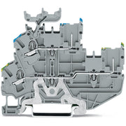 WAGO - Schutzleiter-Reihenklemme 1Leiter/1PinDoppelstockkl. 2022-2217/999-953 2,5 mm²,grau − 50 Stück