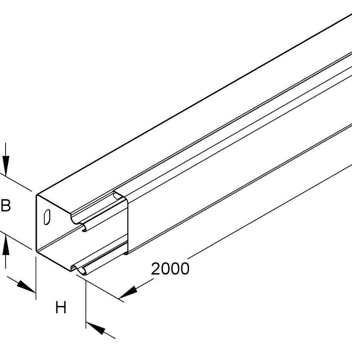 Niedax - Leitungsführungskanal LFK-Kanal LLK 40.060 W Unterteil + Deckel − 2 Meter
