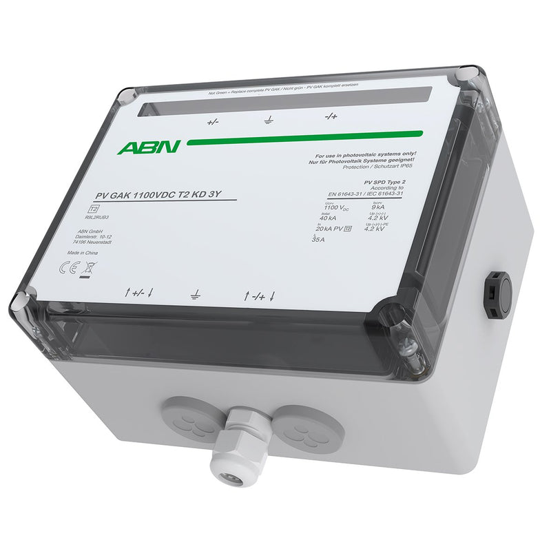 ABN - Photovoltaik-DC-Stringbox PV GAK ÜSS Typ 2 R9L2RUB3 1 MPPT, Kabeldurchfü