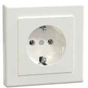 Merten - Steckdose SCHUKO-Steckdose pws/gl MEG2301-1419 volle Abdeckplatte