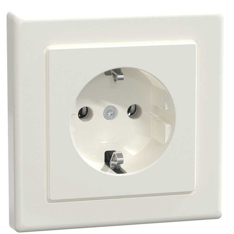 Merten - Steckdose SCHUKO-Steckdose pws/gl MEG2301-1419 volle Abdeckplatte