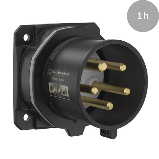 Walther Werke - CEE-Gerätestecker (IEC 60309) CEE NEO Anbaugerätestecker FW610501CC gerade 16A5P1h IP54 − 10 Stück