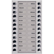 TCS Tür Control - Montageelement für Türstation Audioaußenstation 2-reihig PET24-EN/04 Erw.24 Tasten silber