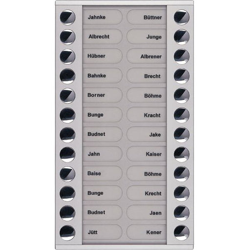 TCS Tür Control - Montageelement für Türstation Audioaußenstation 2-reihig PET24-EN/04 Erw.24 Tasten silber