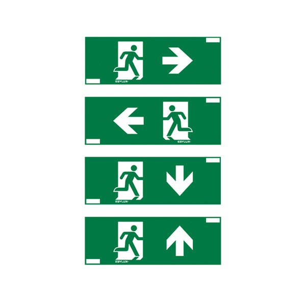 ESYLUX - Piktogramm für Not-/Hinweisleuchte Piktogramm-Satz 1 SLX24FLATSYMBOLSETI (Ersatz) f. SLX 24