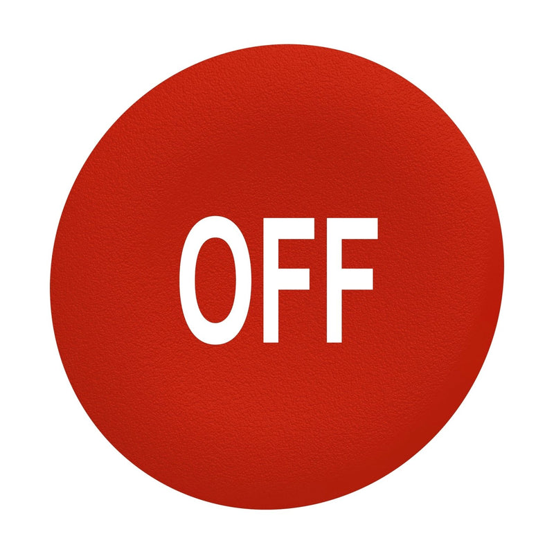 Schneider Electric - Kalotte, Linse Tastenschild Flush 30mm ZBAF435 rot OFF − 10 Stück