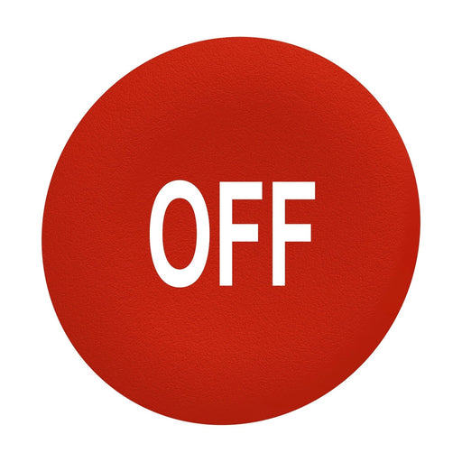 Schneider Electric - Kalotte, Linse Tastenschild Flush 30mm ZBAF435 rot OFF − 10 Stück