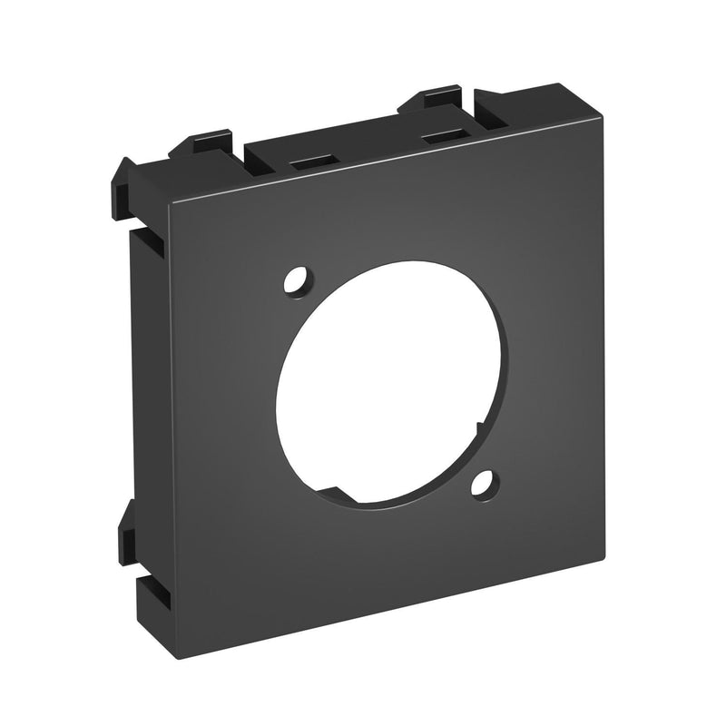 OBO Bettermann - Einsatz/Abdeckung für Kommunikationstechnik Multimediaträger XLR MTG-X O SWGR1 45x45mm sw-gr