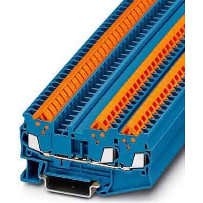 Phoenix Contact - Durchgangs-Reihenklemme 3-Leiterklemme QTC 1,5-TWIN BU bl 0,25-1,5qmm − 50 Stück