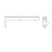 RP-Technik - Mechanisches Zubehör/Ersatzteile für Leuchten Wandausleger silber AWX001-SI