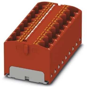 Phoenix Contact - Durchgangs-Reihenklemme Verteilerblock PTFIX 18X4 RD 18p, 0,2-6qmm rot − 8 Stück