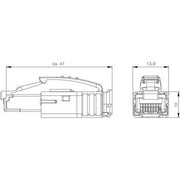 Weidmüller - Modularer Steckverbinder Stecker RJ45 Crimp IE-PS-RJ45-TH-BK mit Knickschutz − 10 Stück
