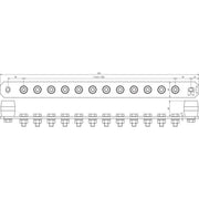 DEHN - Potentialausgleich-Schiene Potentialausgleichschiene PAS I 12AP M10 CU o. Abdeckung Cu