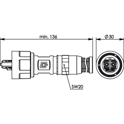 Telegärtner - LWL-Steckverbinder STX V1 2SC Steckerset 100007608 SM