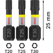 Bosch - Bit-Set PRO T Impact Bit 2608522479 Set, 25 mm, 3-tlg