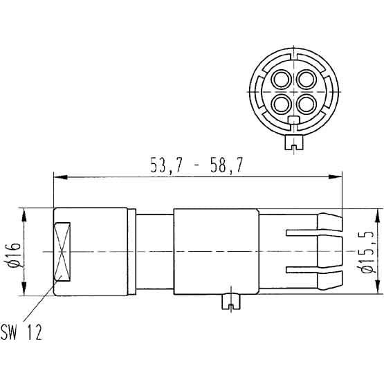 Harting - Kontakt für Industriesteckverbinder Buchsenkontakt 09150043101 Han 4 Quintax