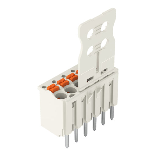 WAGO - Leiterplattensteckverbinder 1-Leiter-THT-Federleiste 2091-1156 CAGE CLAMP,lichtgrau − 50 Stück