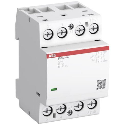 ABB Stotz S&J - Installationsschütz für Reiheneinbau Installationsschütz ESB63-20N-01 R0120 2S/0Ö 24 V AC/DC