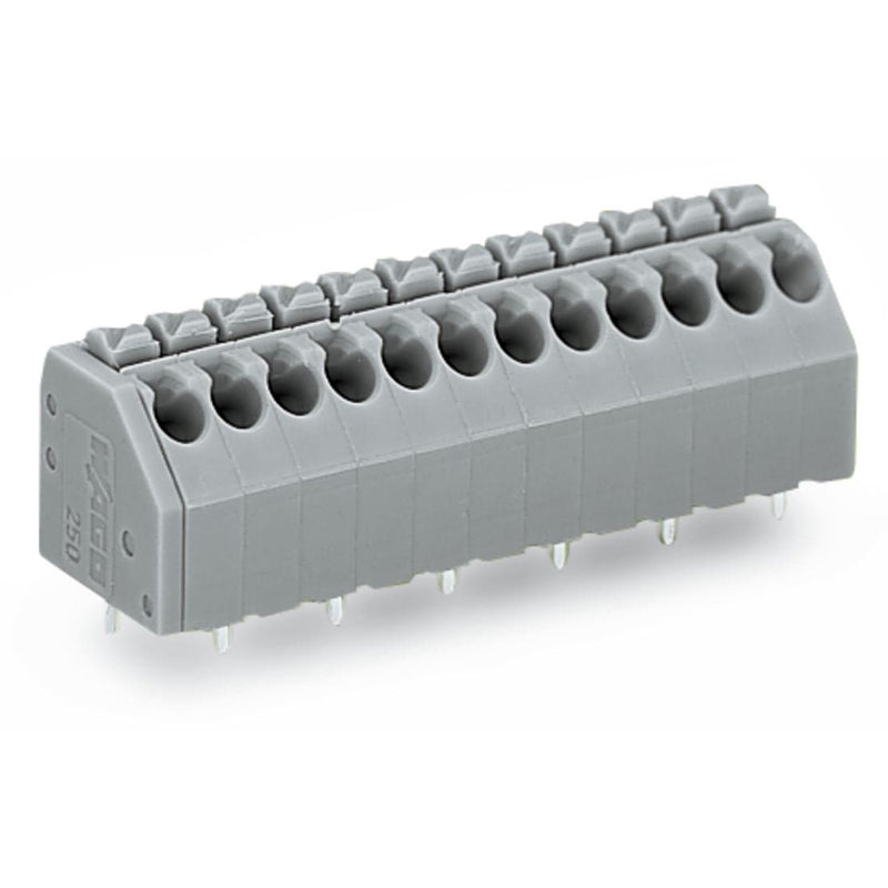 WAGO - Leiterplattenklemme 250-212 Drücker,1,5mm²,grau − 25 Stück