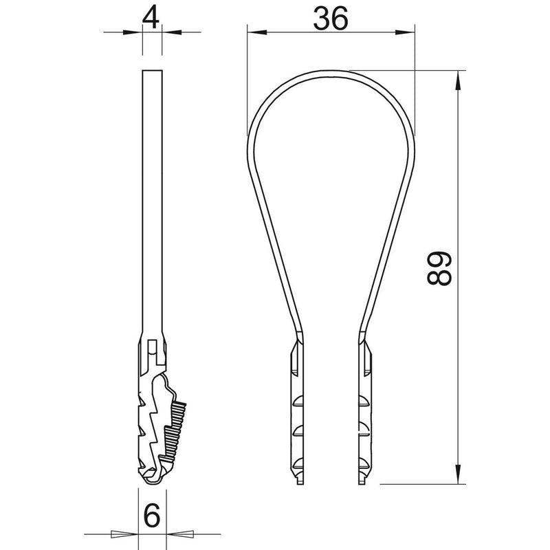 OBO Bettermann - Befestigungsschelle für Kabel/Rohre BKS-Klemmschelle 1973 20-40 LGR 20-40mm − 100 Stück