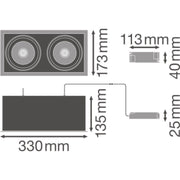 Ledvance - Downlight/Strahler/Flutlicht LED-Einbaustrahler 2fl. SPOT MULI2x30W4KFLWT 4000K