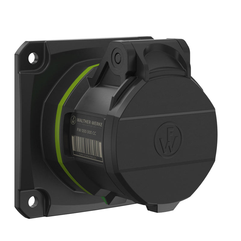 Walther Werke - CEE-Anbausteckdose (IEC 60309) CEE NEO Anbaudose FW411410CC gerade 16A 4P 10h − 10 Stück