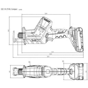 Metabowerke - Säbelsäge (Akku) Akku-Säbelsäge SSE18LTXBLCo#6023668 body in Metaloc