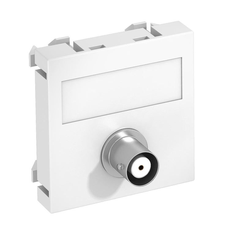 OBO Bettermann - Einsatz/Abdeckung für Kommunikationstechnik Multimediaträger Video-BNC MTG-BC F RW1 45x45mm rws