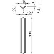 OBO Bettermann - Tragschiene Hutschiene 46277 T250 Q GTP 139x15x7,5mm − 10 Stück