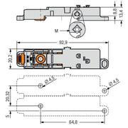 WAGO GmbH & Co. KG - Zubehör/Ersatzteile für Klemmen Montageadapter 832-1038 3-teilig,lgr − 10 Stück