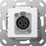Gira - Einsatz/Abdeckung für Kommunikationstechnik XLR Buchse D Serie 566703 rws