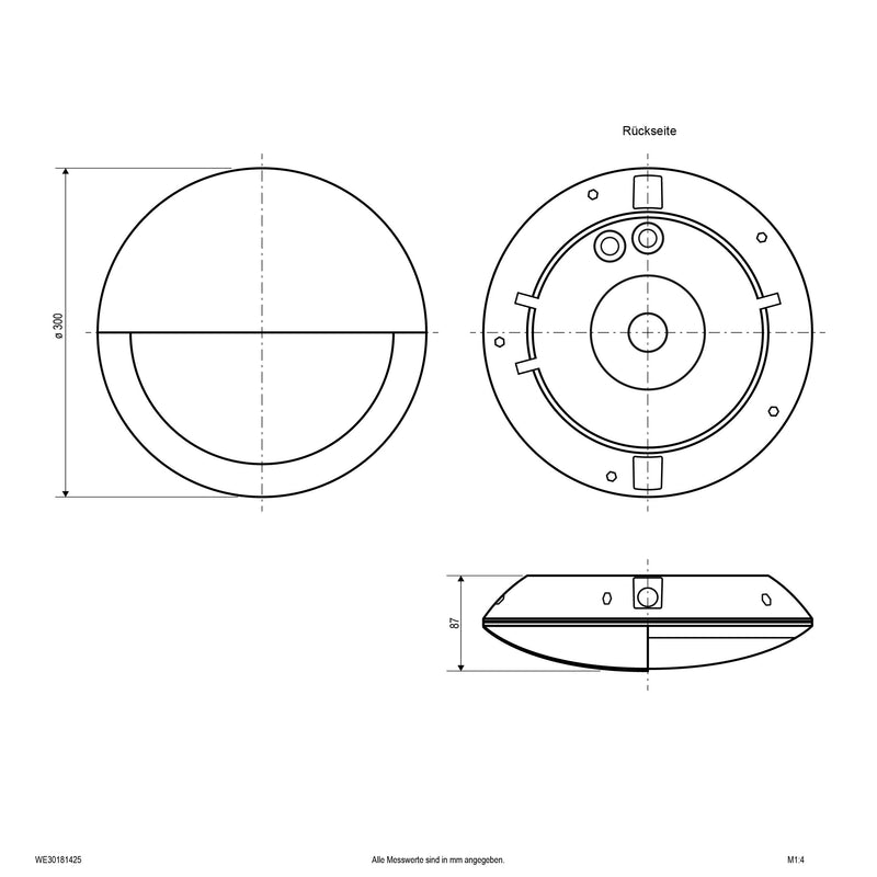 EVN Lichttechnik - Decken-/Wandleuchte LED-Wandleuchte WE30181425 IP65