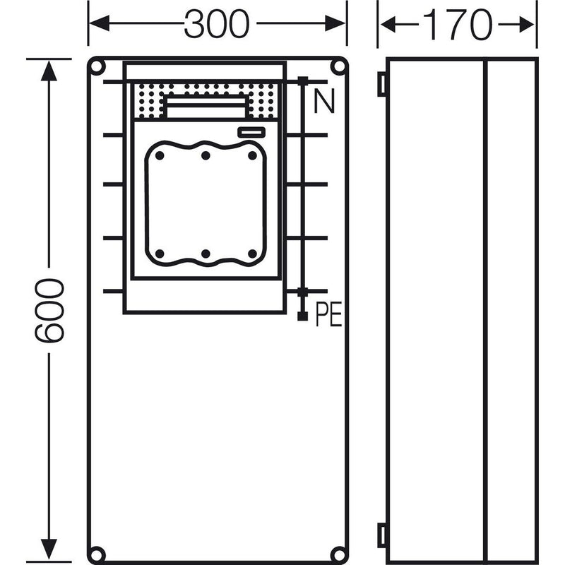 Hensel - Sicherungslasttrennschalter mit Gehäuse NH-Sicherungslasttrennsch. Mi 6480 Mi, 1xNH 1, 250A, 5p