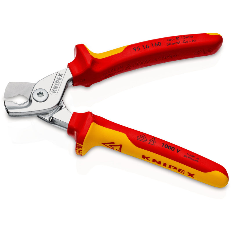 Knipex - Kabelschere VDE Kabelschere 95 16 160 bis D15mm/50qmm