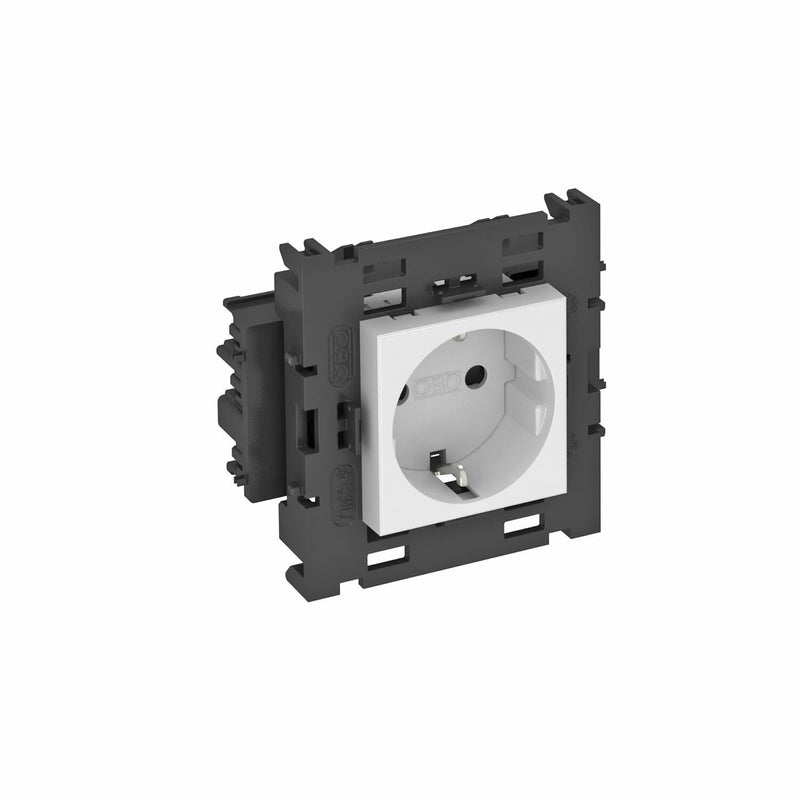 OBO Bettermann - Steckdose 0 Grad, 1-fach STD-D0C8 RW1 250V,10/16A,Schutzk