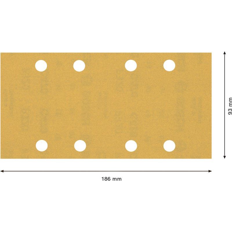 Bosch - Schleifpapier/Schleifvlies EXP Schwingschleifblatt 93 2608901049(VE50) x186 mm, 8Loch, K320