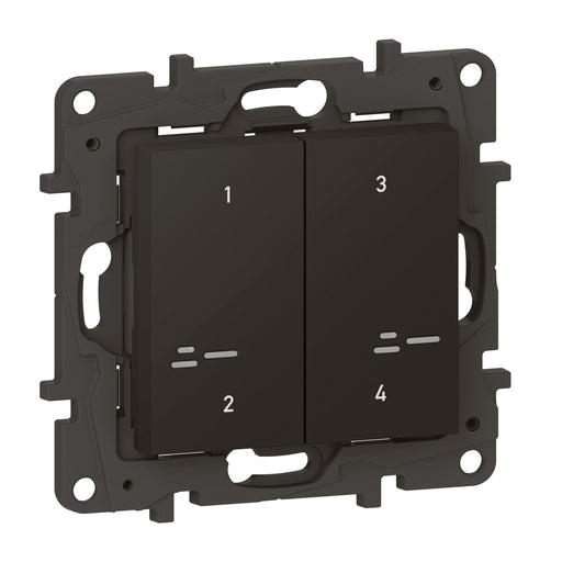 Legrand - Funksender Szenentaster 4-Fach Legrand 863804 Schwarz