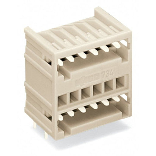 WAGO - Leiterplattensteckverbinder THT-DoppelstockStiftleiste 734-409 1,0x1,0,abgew.,lgr − 50 Stück