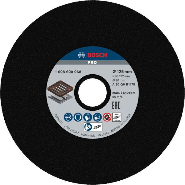 Bosch - Trenn-/Schleifscheibe PRO Metal Schleifscheibe, 1608600068 125 x 26 x 20 mm K20