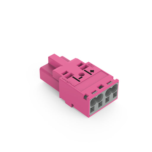 WAGO - Steckverbinder für steckbare Gebäudeinstallation Stecker 2-polig 770-292/080-000 Kod. B,pink − 100 Stück