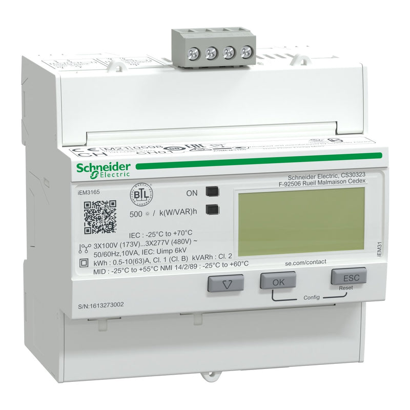 Schneider Electric - Elektrizitätszähler Energiezähler A9MEM3165 3P 63A BACnet1E1AMID