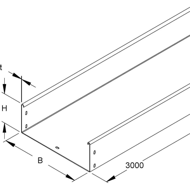 Niedax - Kabelrinne RSUS 110.200 OV − 3 Meter
