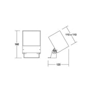 Brumberg Leuchten - Downlight/Strahler/Flutlicht LED-Bodenstrahler 60112103 IP65, graphit