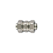 HellermannTyton - Verbinder für Wellschläuche Metallverschraubung 166-31701(10) Kompressionskuppler − 10 Stück