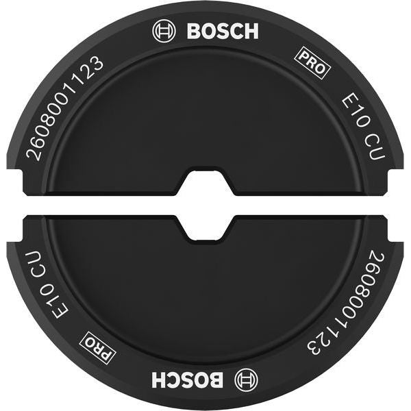 Bosch - Einsatz für Presswerkzeug Kabelschuhe/Verbinder, Aderendhülsen, Schirmanschluss PRO Presseinsatz, E10 CU, 2608001123 10 mm², Kupfere