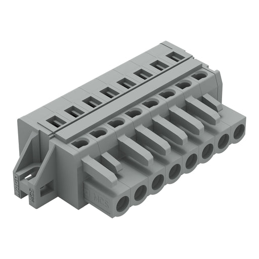 WAGO - Kabelsteckverbinder für Leiterplattensteckverbinder 1-Leiter-Federleiste 231-108/027-000 CAGECLAMP,2,5 mm²,gr − 50 Stück