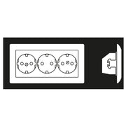 Jung - Steckdose KK-SCHUKO-Steckdose ws AS 523 16A 250V 3-fach