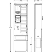 uesa - Zähler-Leergehäuse Zähleranschlußsäule ZAS-S-1-1VF EWE Netz 2100x590x320mm