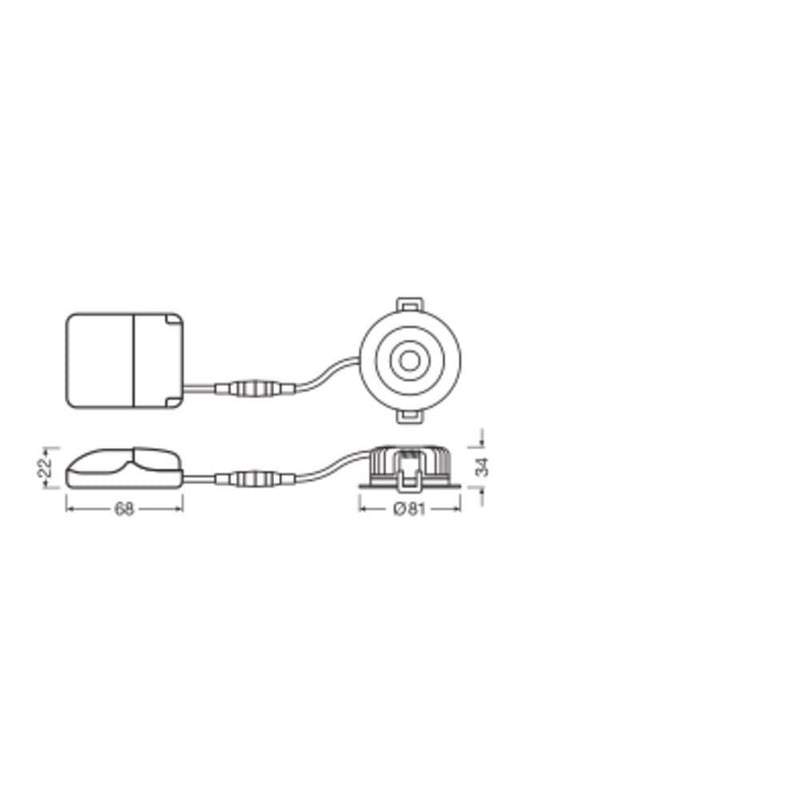 Ledvance - Downlight/Strahler/Flutlicht LED-Einbaustrahler IP65 SPAIRFIXP6W927PSD65B 927, dim, sw