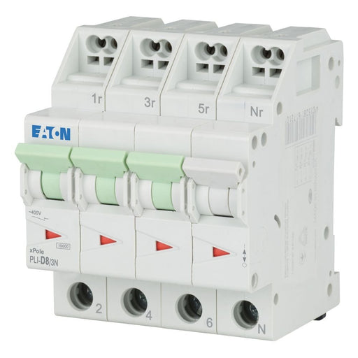 Eaton - Leitungsschutzschalter PLI-D8/3N D 8A, 3p+N Steckkl